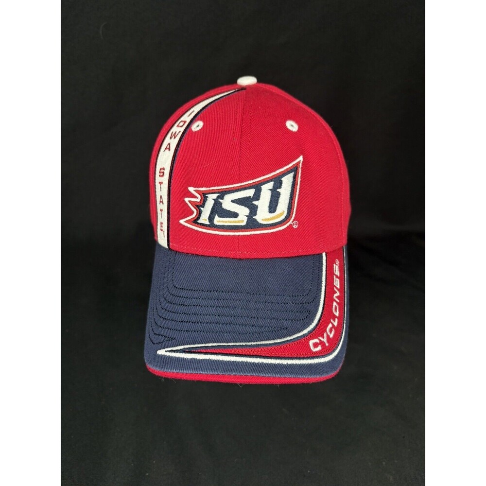 Vintage Iowa State Cyclones Hat Cap Men Adjustable 2000s Red Blue Drew Pearson
